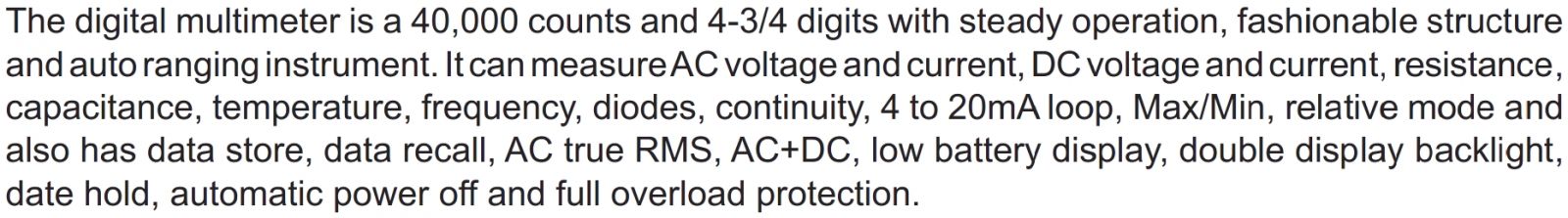 רב-מודד מולטימטר דיגיטלי לאלקטרוניקה TENMA 72-7732A
